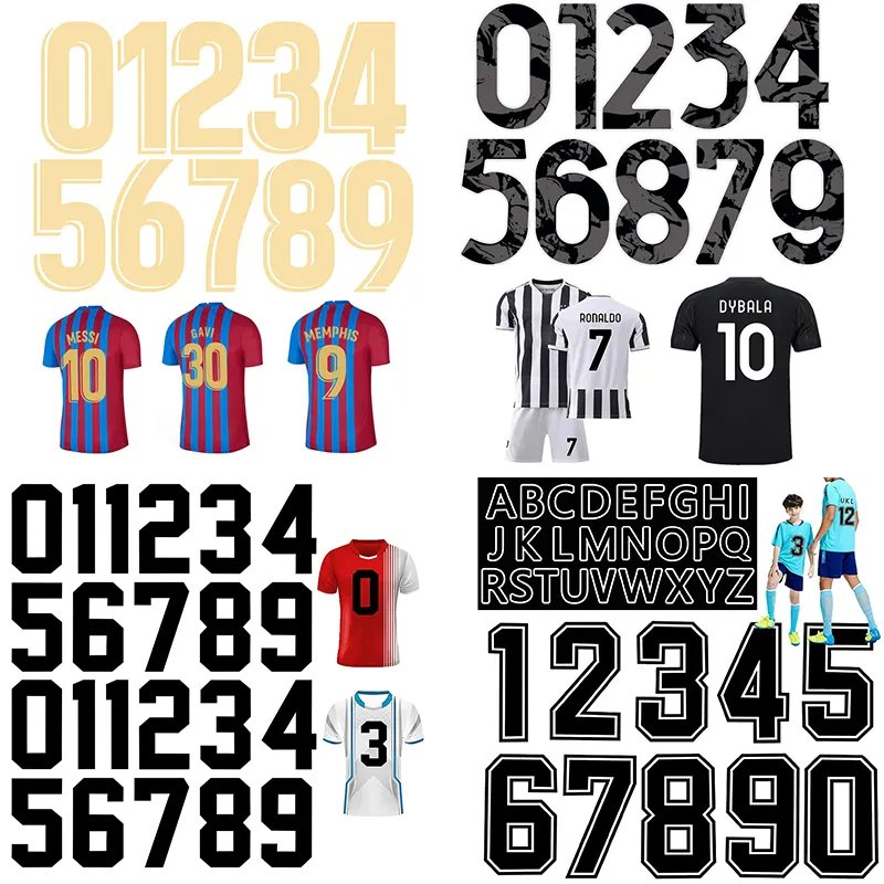 Cheap Custom Ready To Press Screen Heat Transfer Designs Dtf Soccer Jersey Heat Transfer Logo Name And Numbers For Football