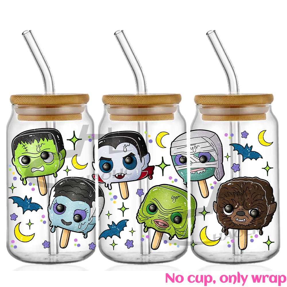 Hot Sale Sticker Waterproof and Scratch-proof Cartoon UV DTF Cup Wrap Transfers Ice Cream Wholesale UV DTF Cup Wrap Transfers