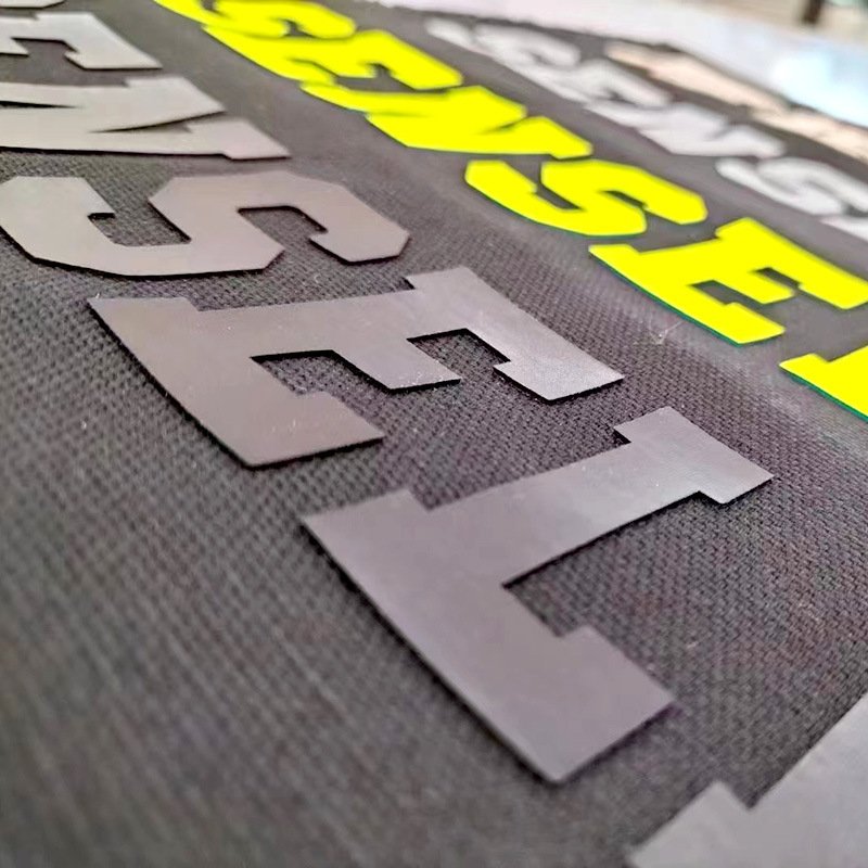 Wholesale Customized Letter Pattern Combination Garment Logo 3d Heat transfer Label Silicone Label Heat transfer For Clothing