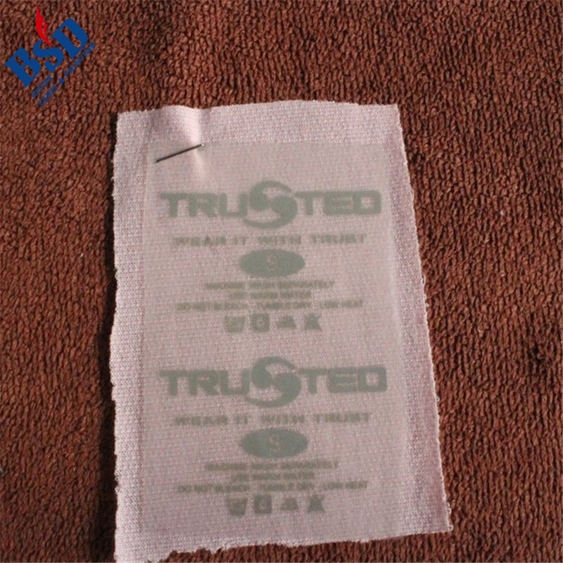 Custom logo garment iron on heat transfer label for clothing