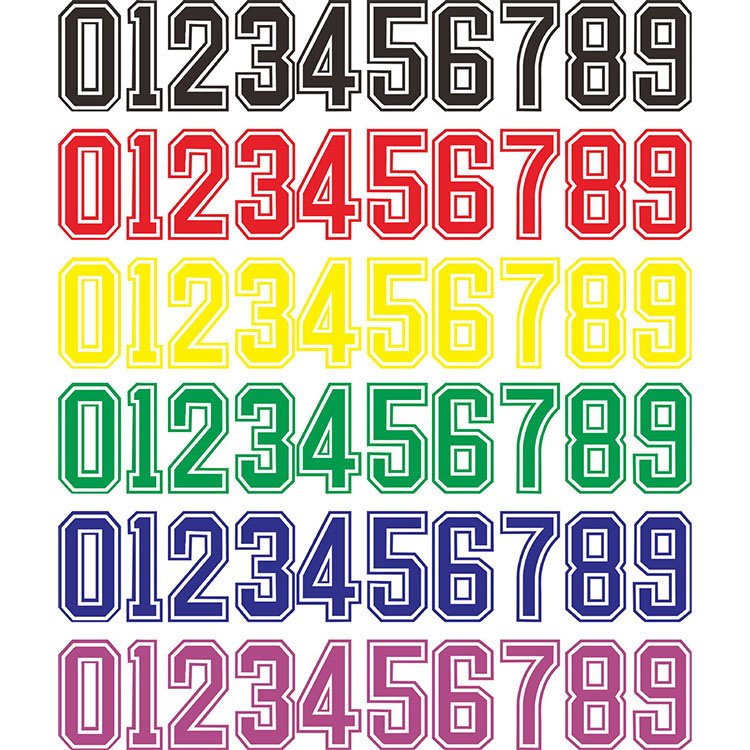 DIY English letter and number heat transfer printing sticker with jersey logo