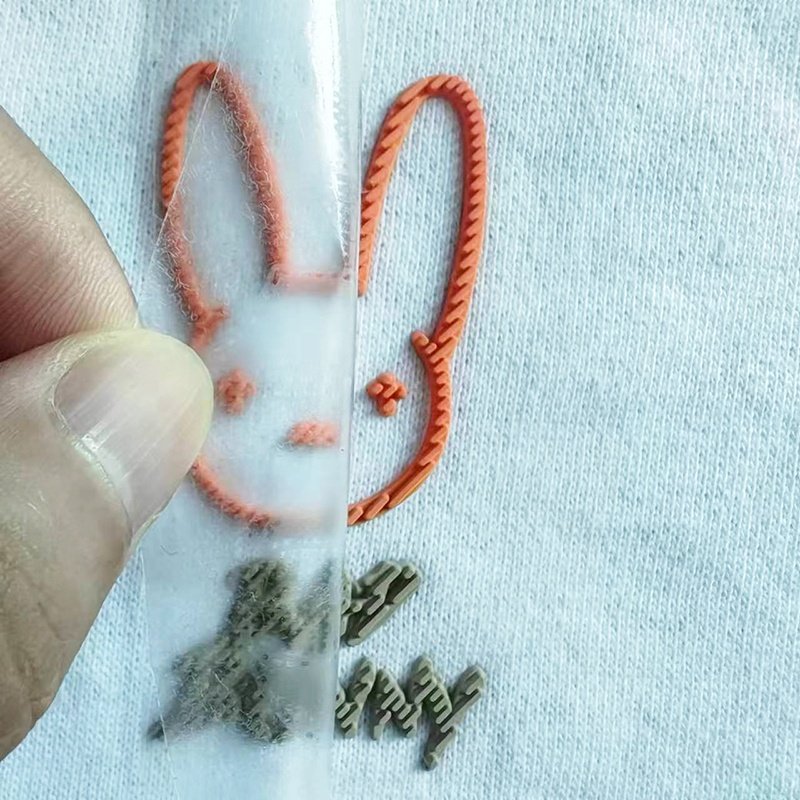 Wholesale Customized High Quality 3D clothing logo heat printing transfer silicone Circular label for T-shirt handbag
