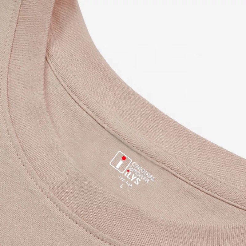 Wholesale Custom Size Color Brand Name Cloth Printing Heat Thermal Transfer Wash Care Neck Labels For T Shirts
