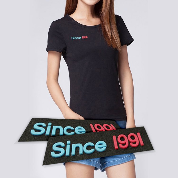 Custom soft etichetta abiti 3d silicone clothes rubber label stickers hot transfer brand logo for garment