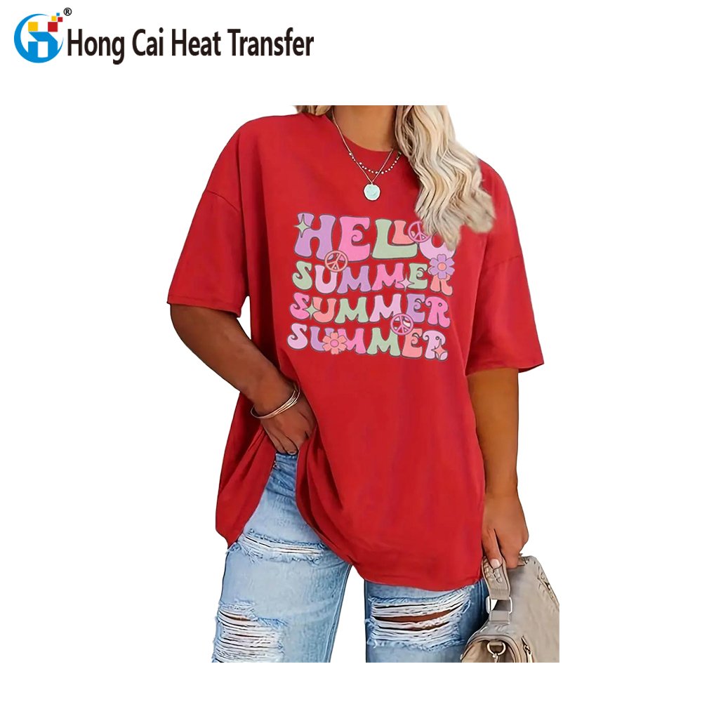 Hongcai DTF heat transfer printing iron on DTF film printing ready to press festival celebrate heat transfer design t-shirt