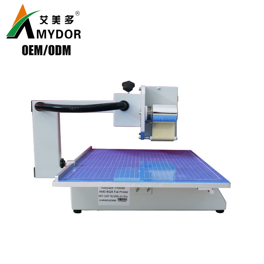 Amydor 8025 flatbed aluminum digital foil printer/foil Stamping Machine/gold foil printing machine