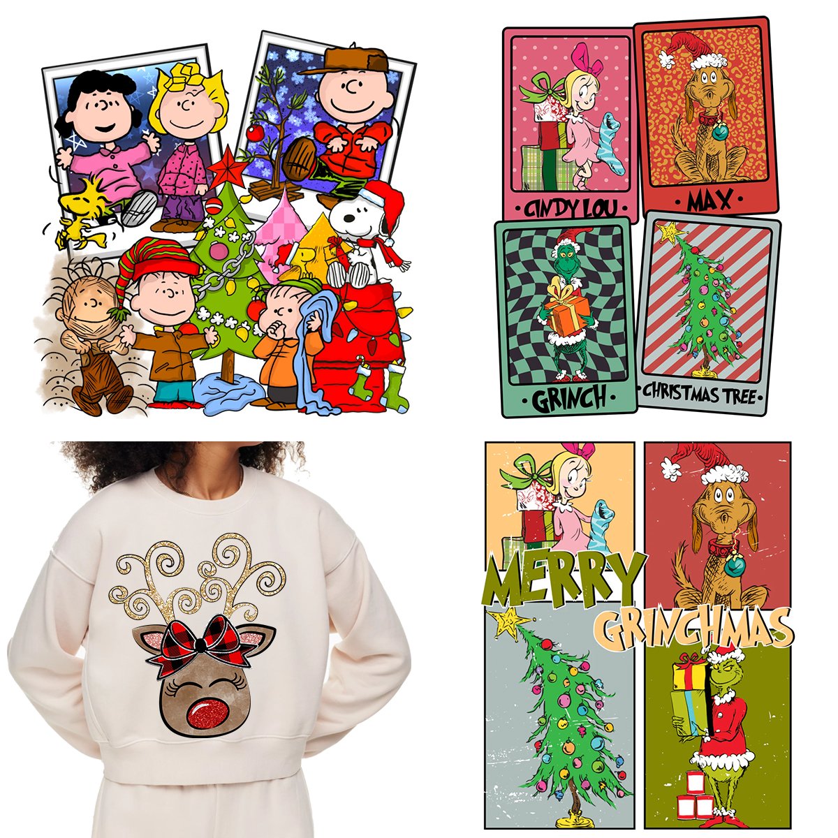 Christmas transfers printing dtf transfers stickers Wholesale Custom Design iron on Heat Ready to Press for T-shirts hoodies