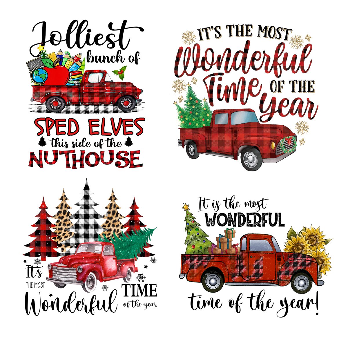 Christmas transfers printing dtf transfers stickers Wholesale Custom Design iron on Heat Ready to Press for T-shirts hoodies