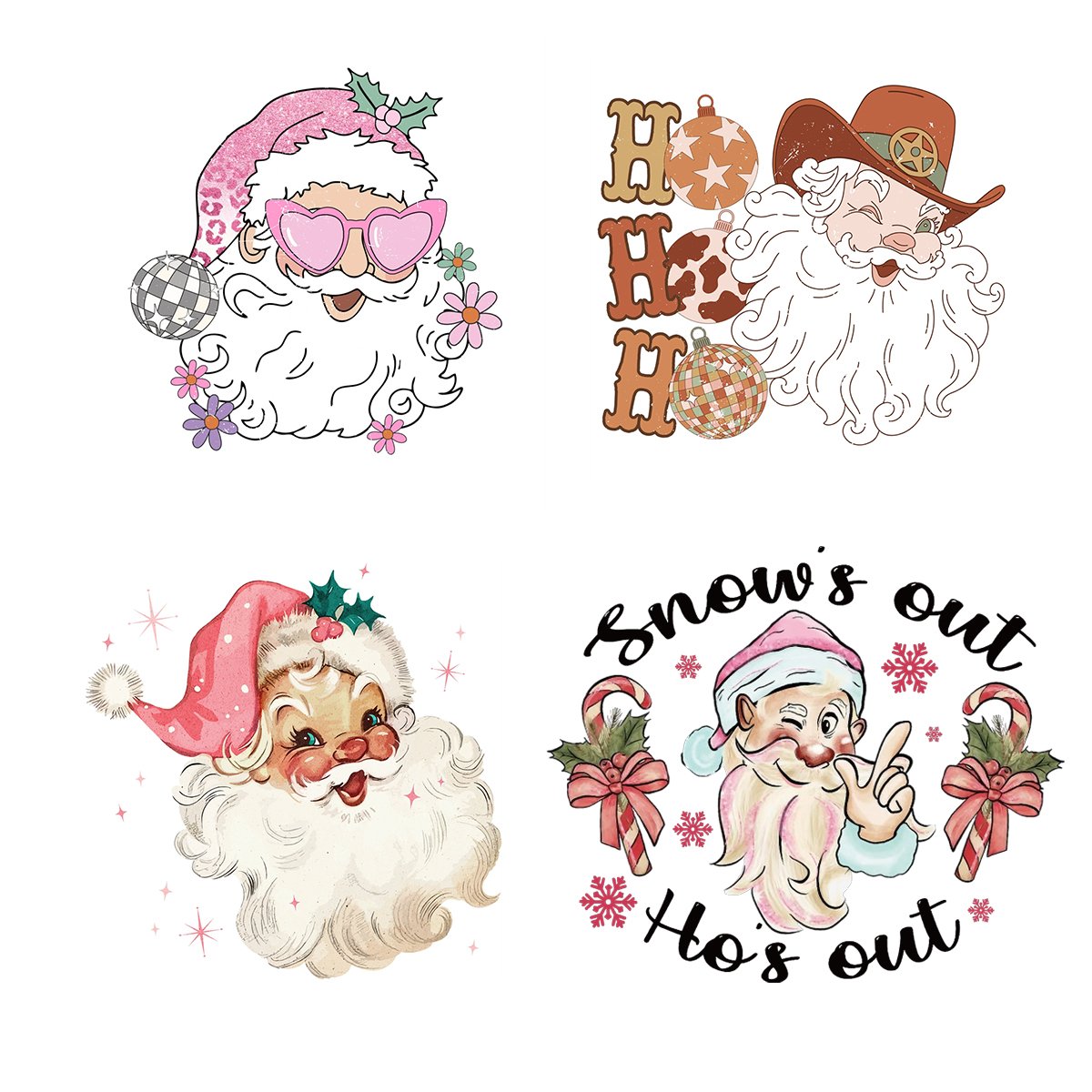 Christmas transfers printing dtf transfers stickers Wholesale Custom Design iron on Heat Ready to Press for T-shirts hoodies