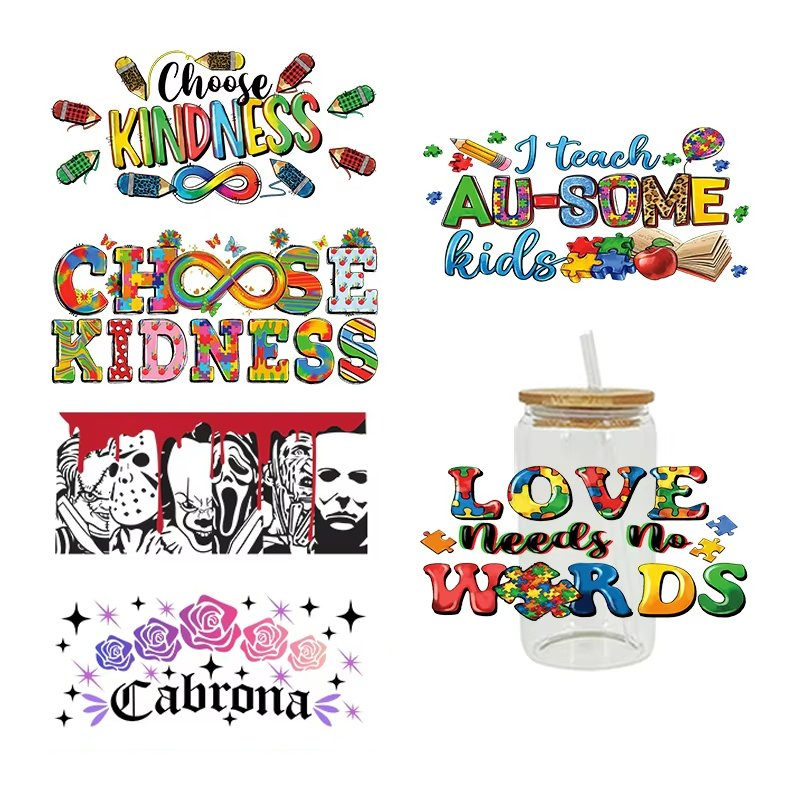 Wholesale DIY UVDTF Ready-to-Transfer Sticker Soft Heat Transfer Printing Design for Direct UVDTF