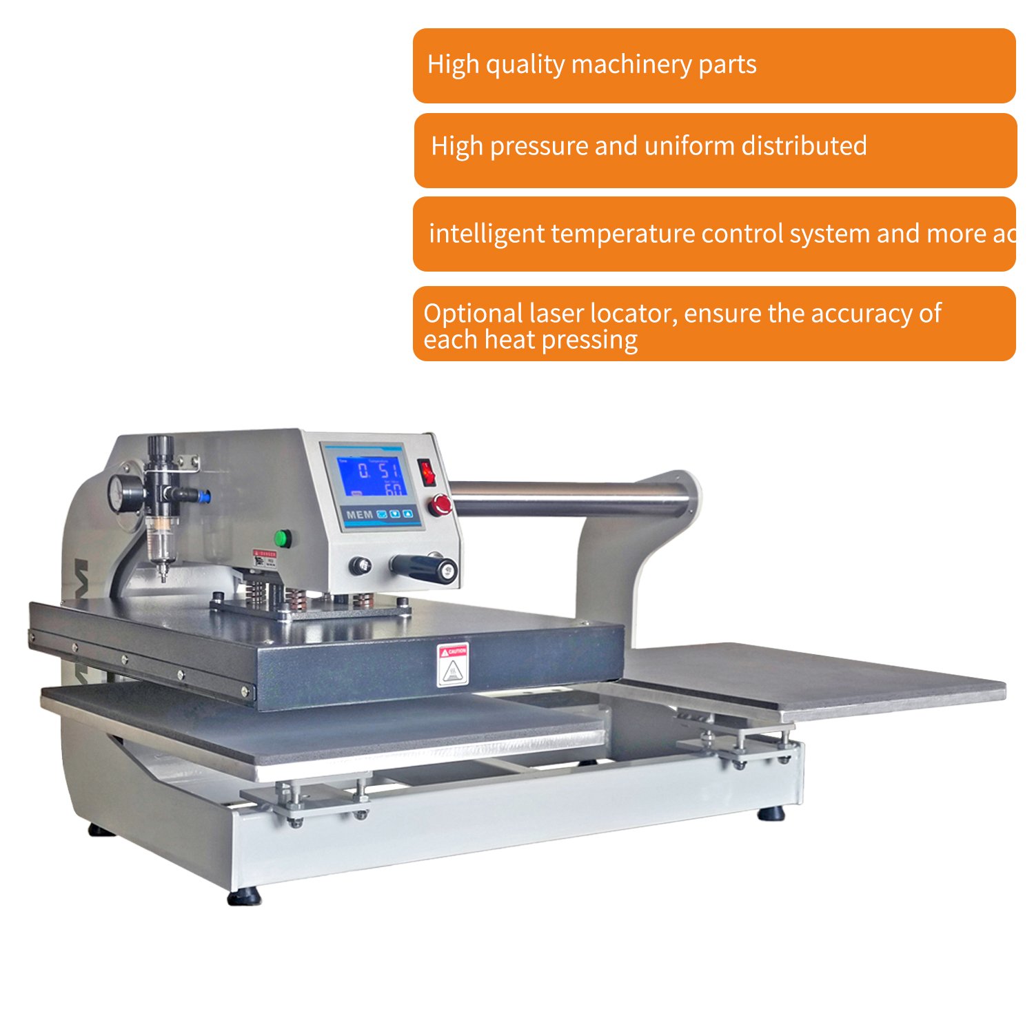 High Quality T shirt Printing Sublimation Machine 16x20 40x50cm Semi Automatic Double Station Pneumatic Heat Press Machine