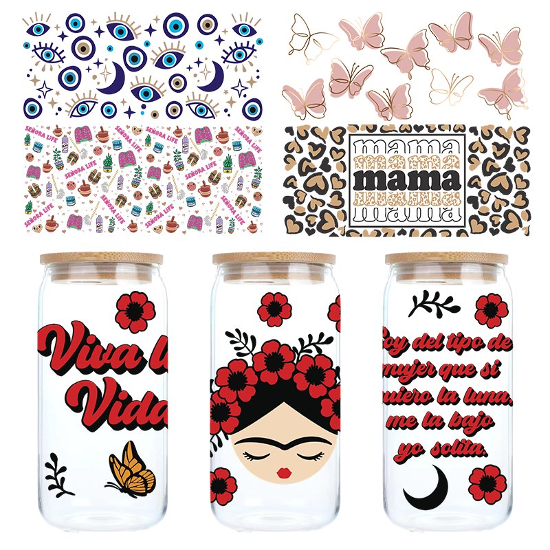 Best Sellers Transparent Glass Cup Wrap Transfer Uv Dtf Waterproof Stickers Uv Transfer And Dtf Sticker For Transfer Printing