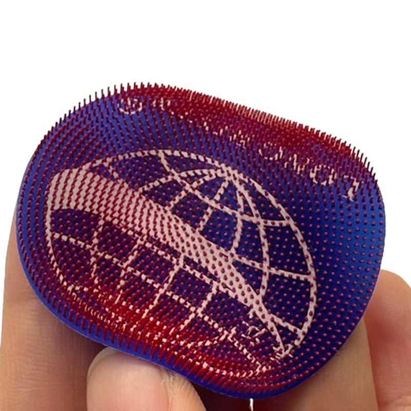 Custom Clothing Label 3D Raised Toothbrush Silicone Heat Transfer Printing Label for T-shirt Hat