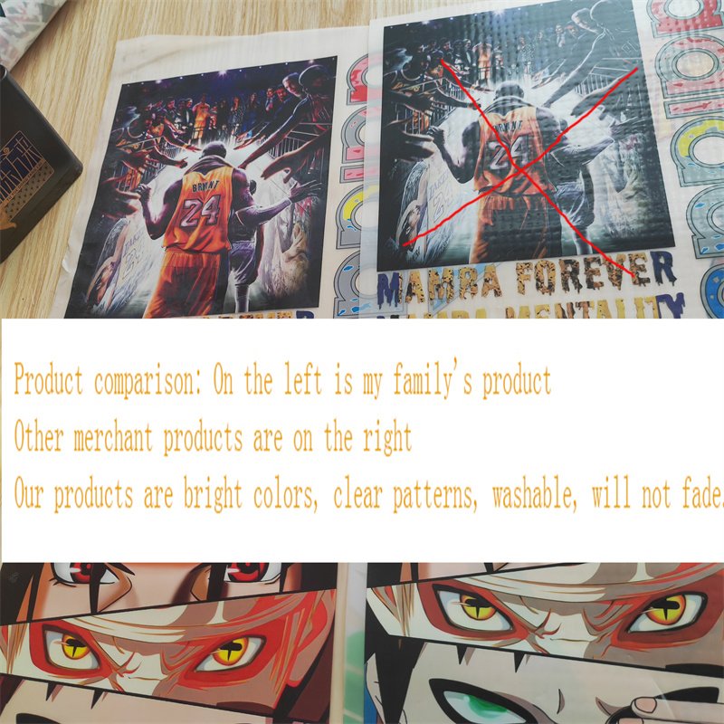 Factory customized heat transfer stickers decals hot selling laser fabric cotton T-shirt clothing heat transfer