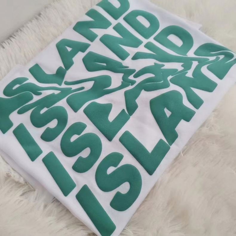 Custom Puff Heat Transfer Printing Vinyl Lovely Bear Letter Logo Transfer On Clothes Heat Transfer Vinyl Logo