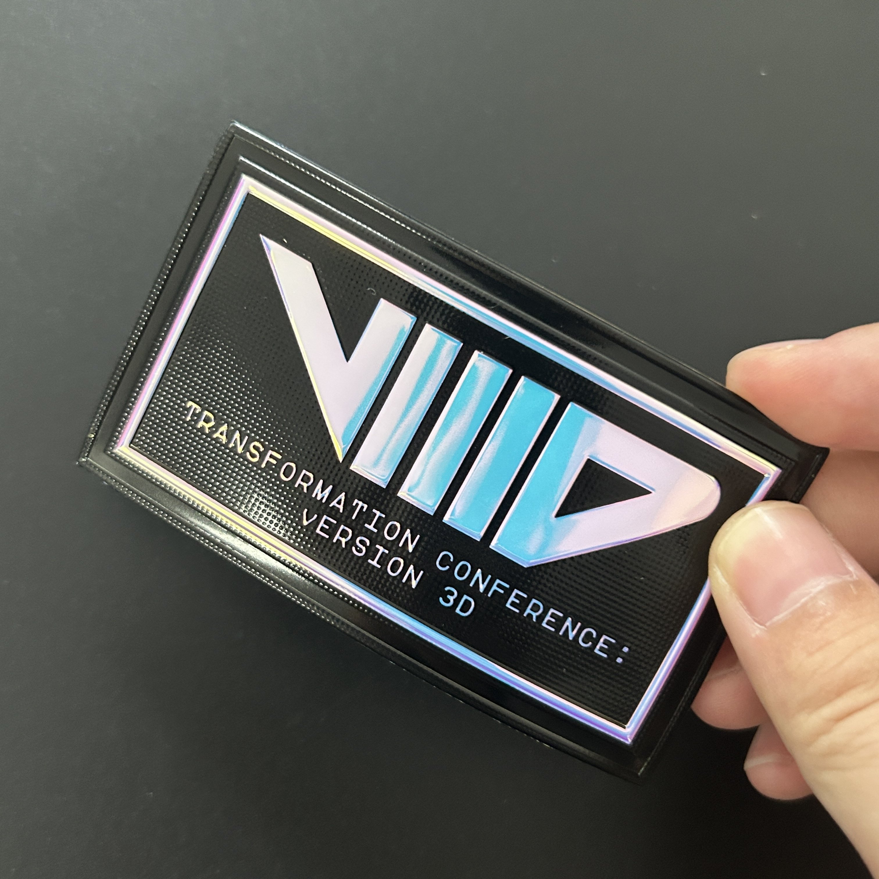 2023 New Design Iron on Sew on Custom Iridescent rainbow colored holographic effect hologram metallic TPU patch for Sportswear