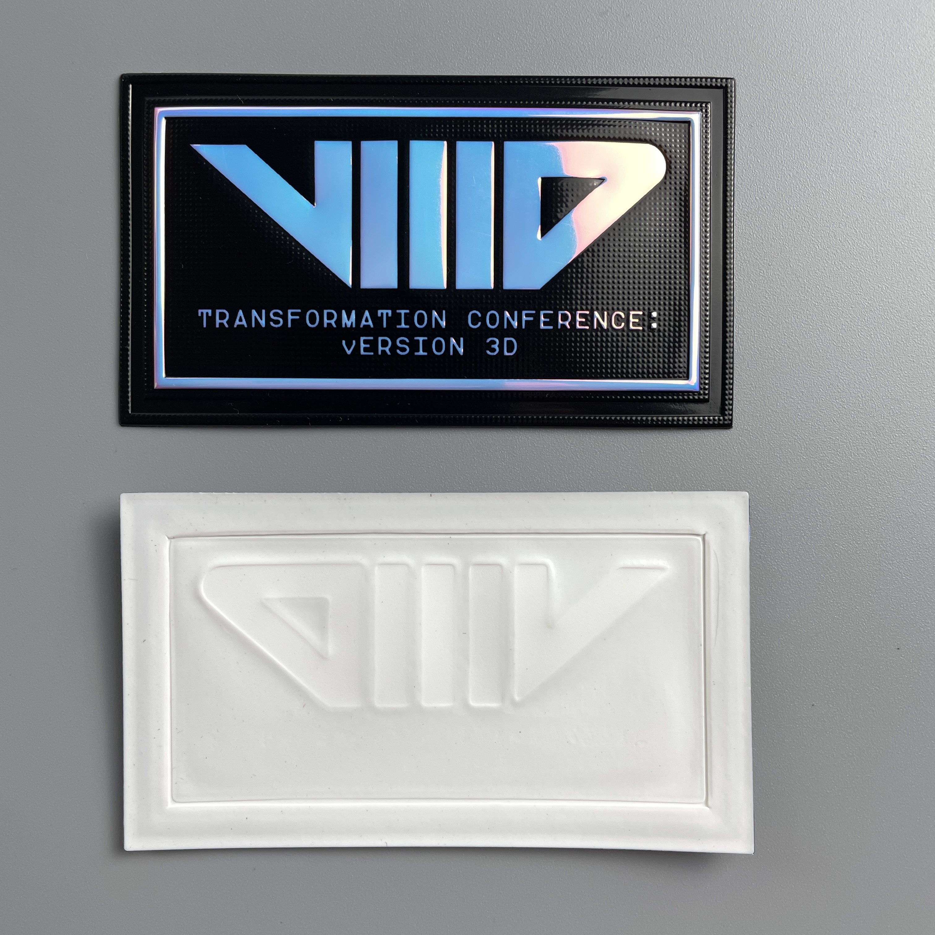 2023 New Design Iron on Sew on Custom Iridescent rainbow colored holographic effect hologram metallic TPU patch for Sportswear