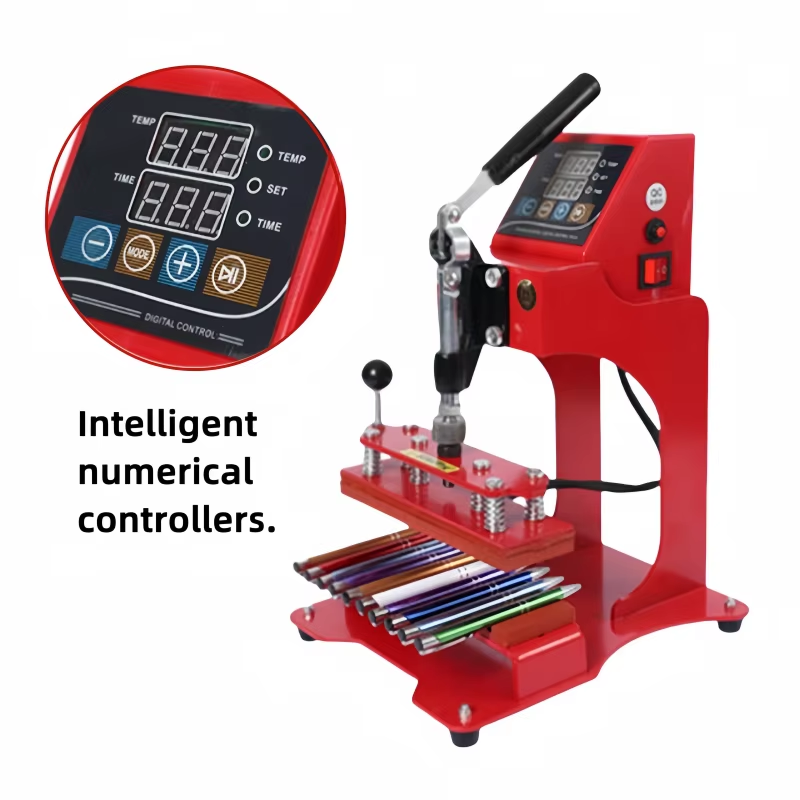High capacity 10 station pen printing machine heat transfer stamping machine logo printing advertising pen machine