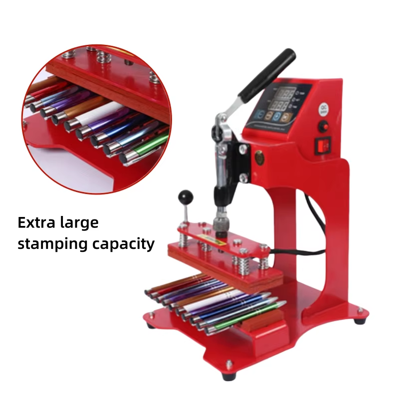 High capacity 10 station pen printing machine heat transfer stamping machine logo printing advertising pen machine