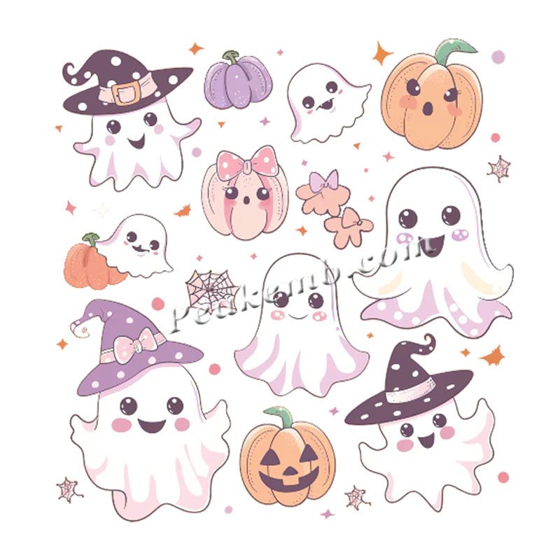 Boo Pumpkim DTF Transfer Printing Halloween Festival Custom Kids Garment