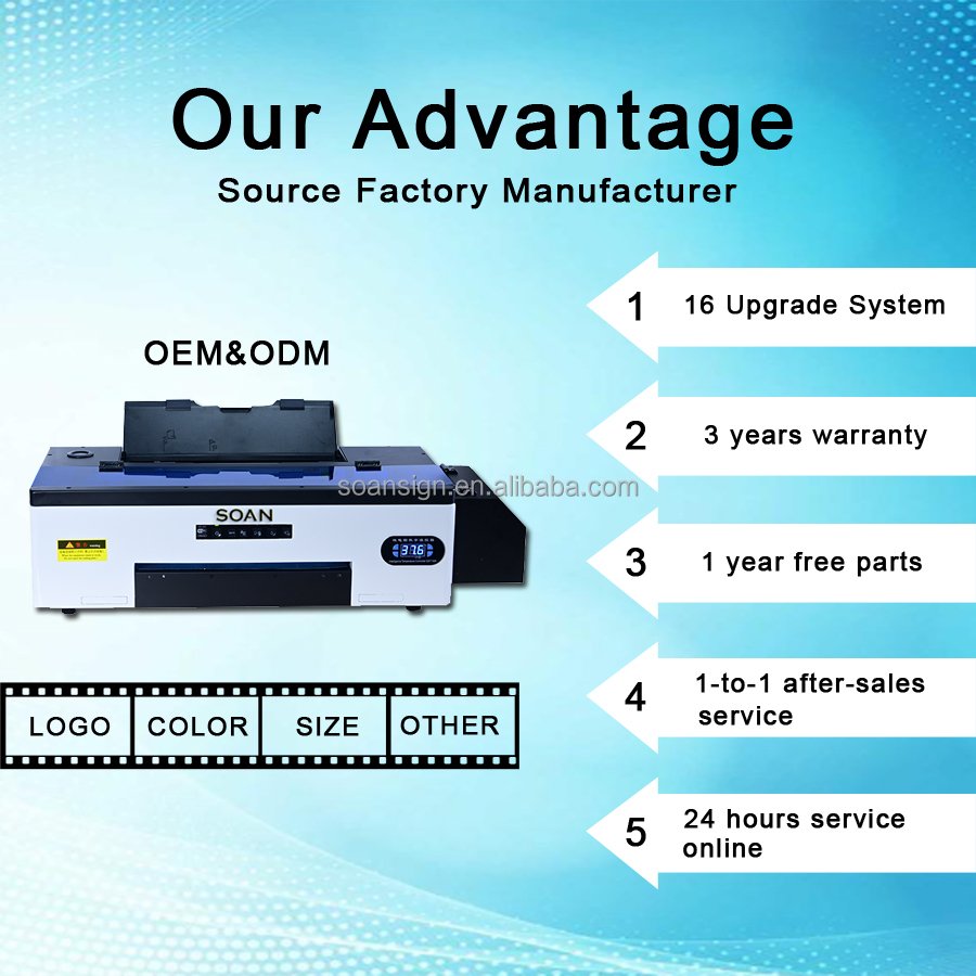 A3 DTF Printer Machine Direct to Transfer Film Printing Converted For T Shirt Printing Machine Textile Heat Transfer Printer