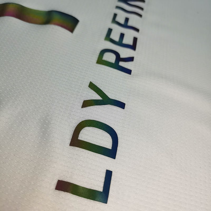 Caadhy Fashion Reflective Heat Transfer Vinyl Colorful Letter Heat Transfer Sticker Colorful Reflective Transfer Printing Logo