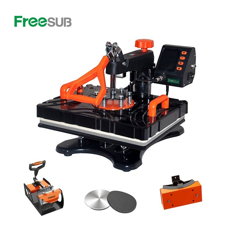 Freesub 5 in 1 combo heat press machine Tshirt sublimation machine t-shirt printing machine P8100-5