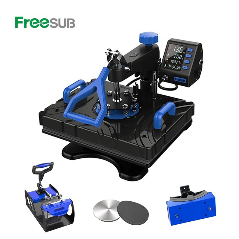 Freesub 5 in 1 combo heat press machine Tshirt sublimation machine t-shirt printing machine P8100-5