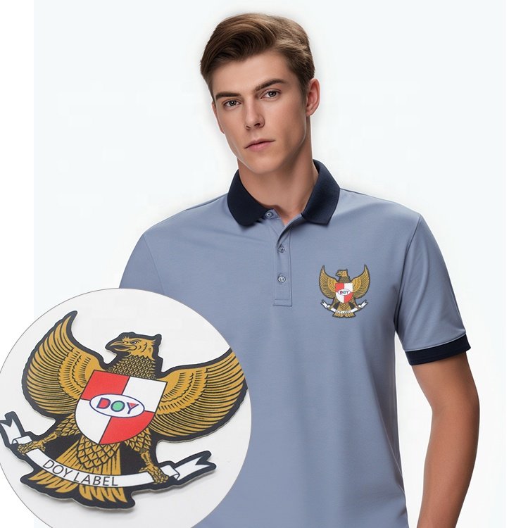 Fabric Parches Wholesale Custom Your Brand Logo Heat Transfer Sublimation Patches for Garment Accessories