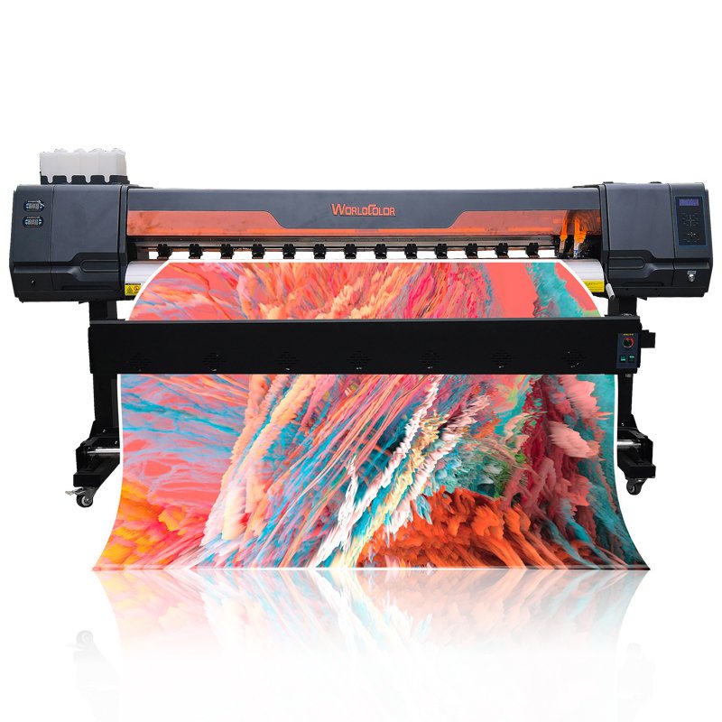 Worldcolor automatic plotter banner vinyl flex printing machine inkjet printers eco-solvent printer advertising printing