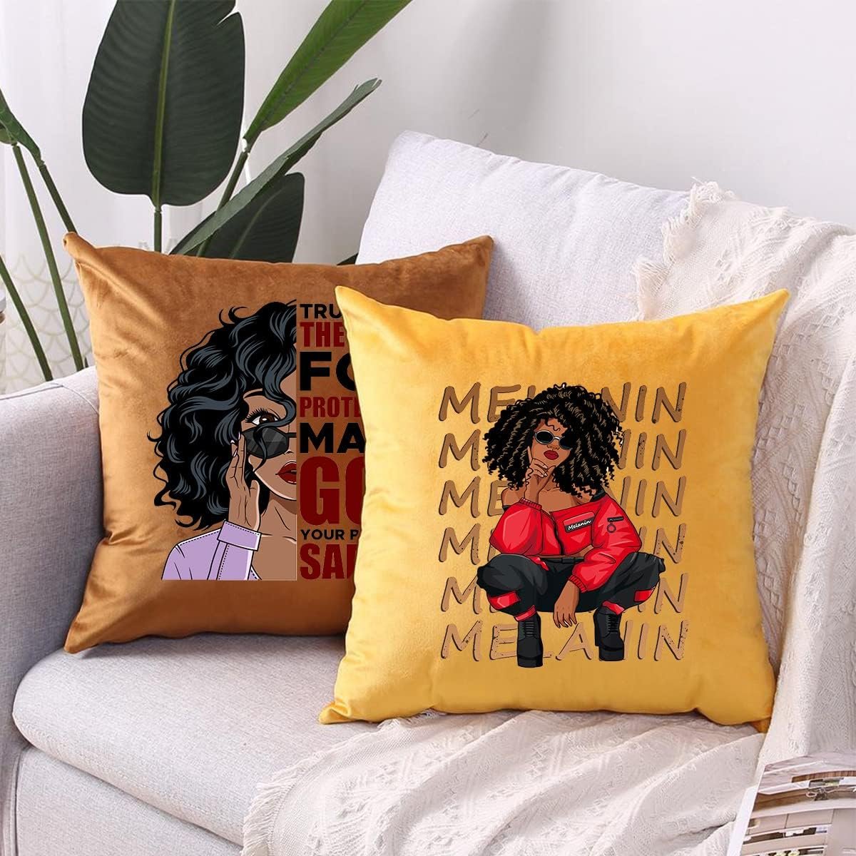 African Girl Iron on Decals Black Women Iron on Patches Heat Transfer Design Stickers for DIY T-Shirt Clothing Jeans Backpacks