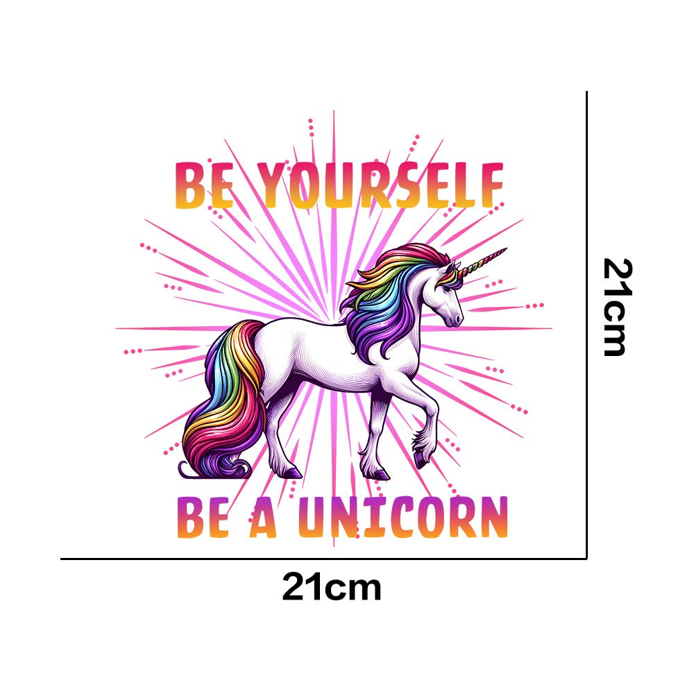Unicorn DTF Print Heat Transfers Plastisol IRON on Ready to Press Sticker Designs for T-Shirts & Clothes/Garments
