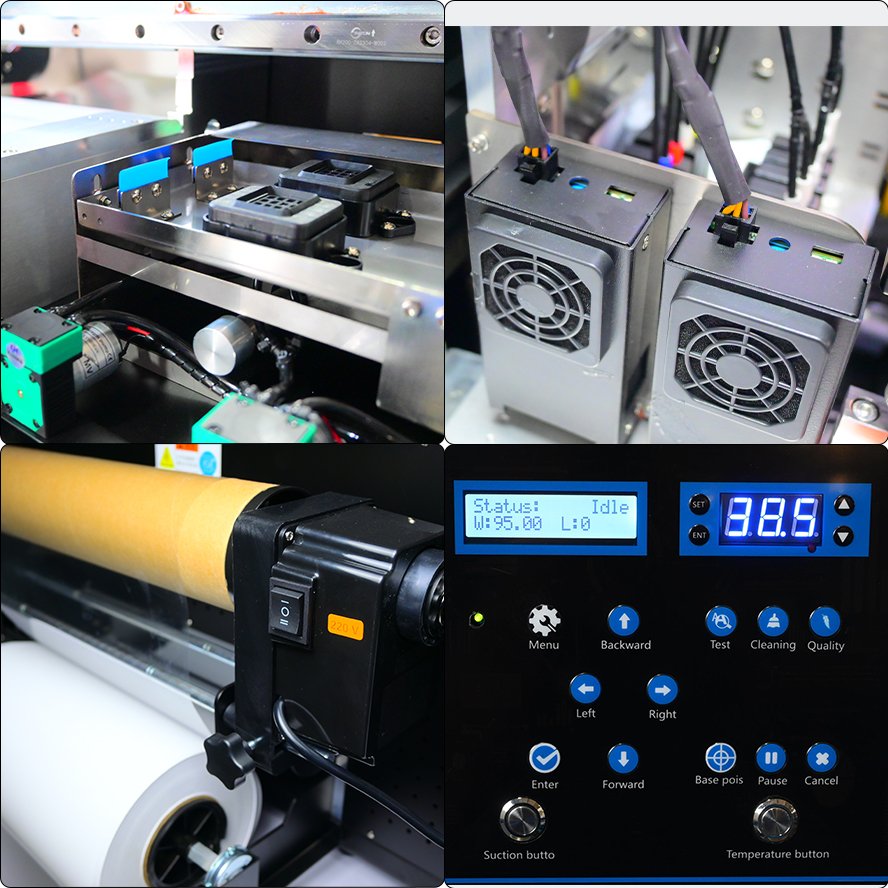 personal a3 uv dtf 3d transfer labels nail stickers process 6 colour uv label uvdtf UV dtf printer with vaccum table