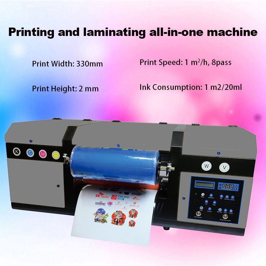 personal a3 uv dtf 3d transfer labels nail stickers process 6 colour uv label uvdtf UV dtf printer with vaccum table