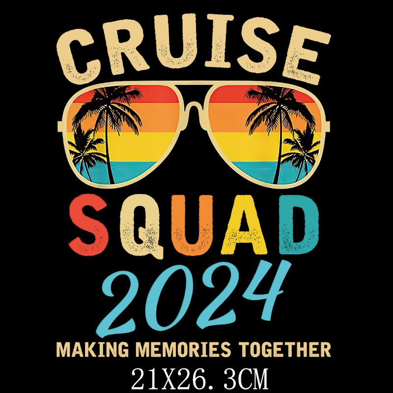 Cruise Life Custom Iron on Care Label Heat Transfers Decals for T Shirt Clothes Hoodie Pillows Heat Transfer Printing