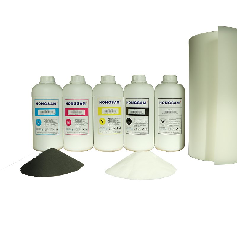 HONGSAM 500g Manufacturer Okeo tex Certificate Pet Film Dtf ink For A4 A3 60cm Printer T-shirt Clothes bag
