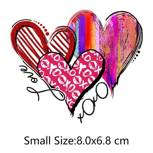 2024 wholesale Design Custom Dtf Transfer Print love Cartoon iron on t shirt clothing valentines day dtf transfer print