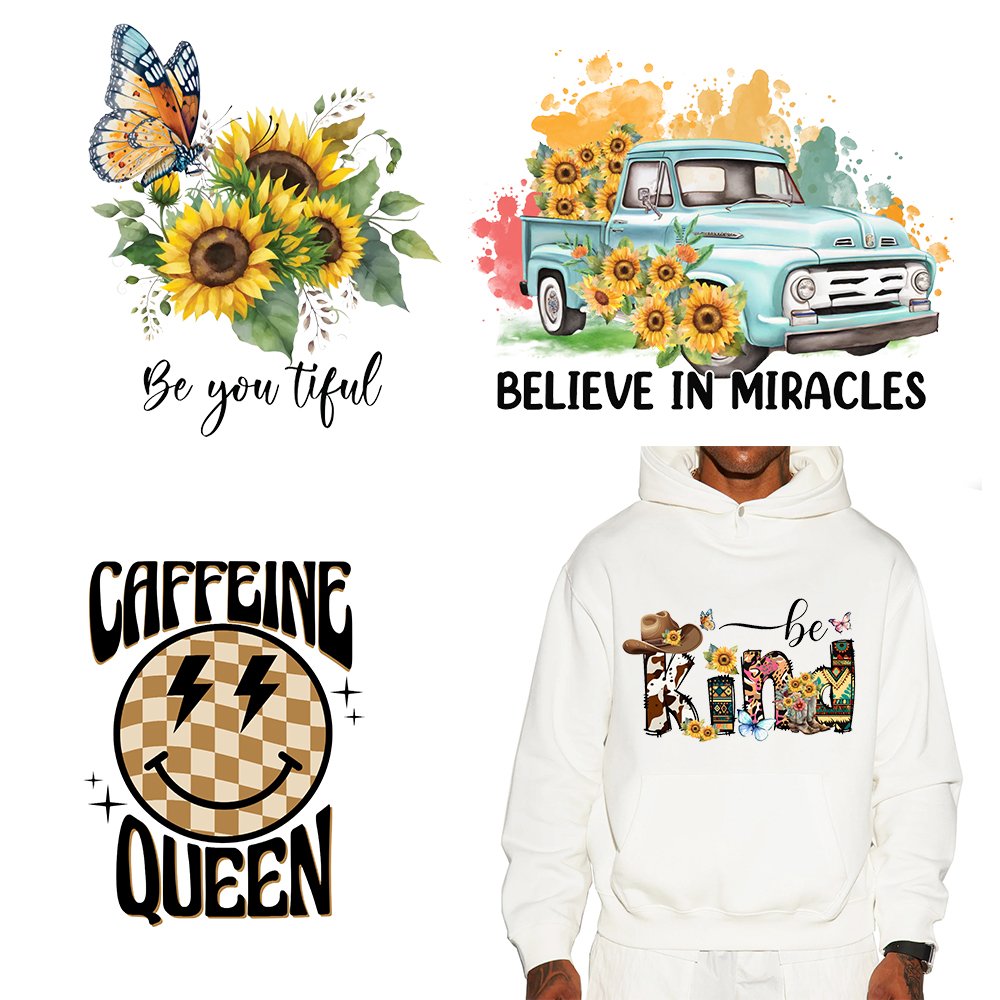 Wholesale Custom DTF Heat Transfer Printing Designs for Fashion T-Shirts Screen Print Ready Press screen print heat transfers