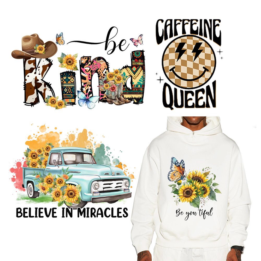 Wholesale Custom DTF Heat Transfer Printing Designs for Fashion T-Shirts Screen Print Ready Press screen print heat transfers