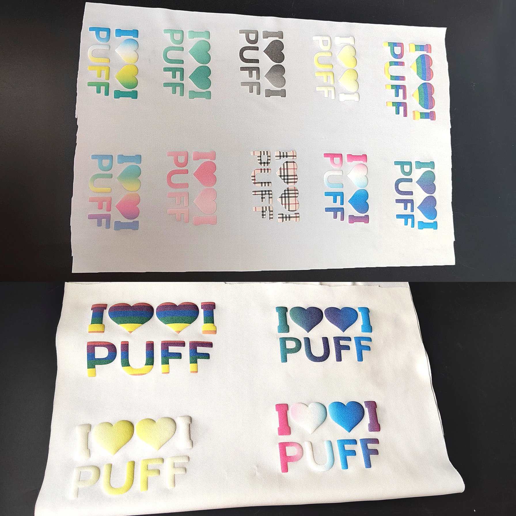 Wholesale Custom Iron On Vinyl Heat Transfer Puff Vinyl 3D Logo Printing Flock Heat Transfer Sticker For Clothes