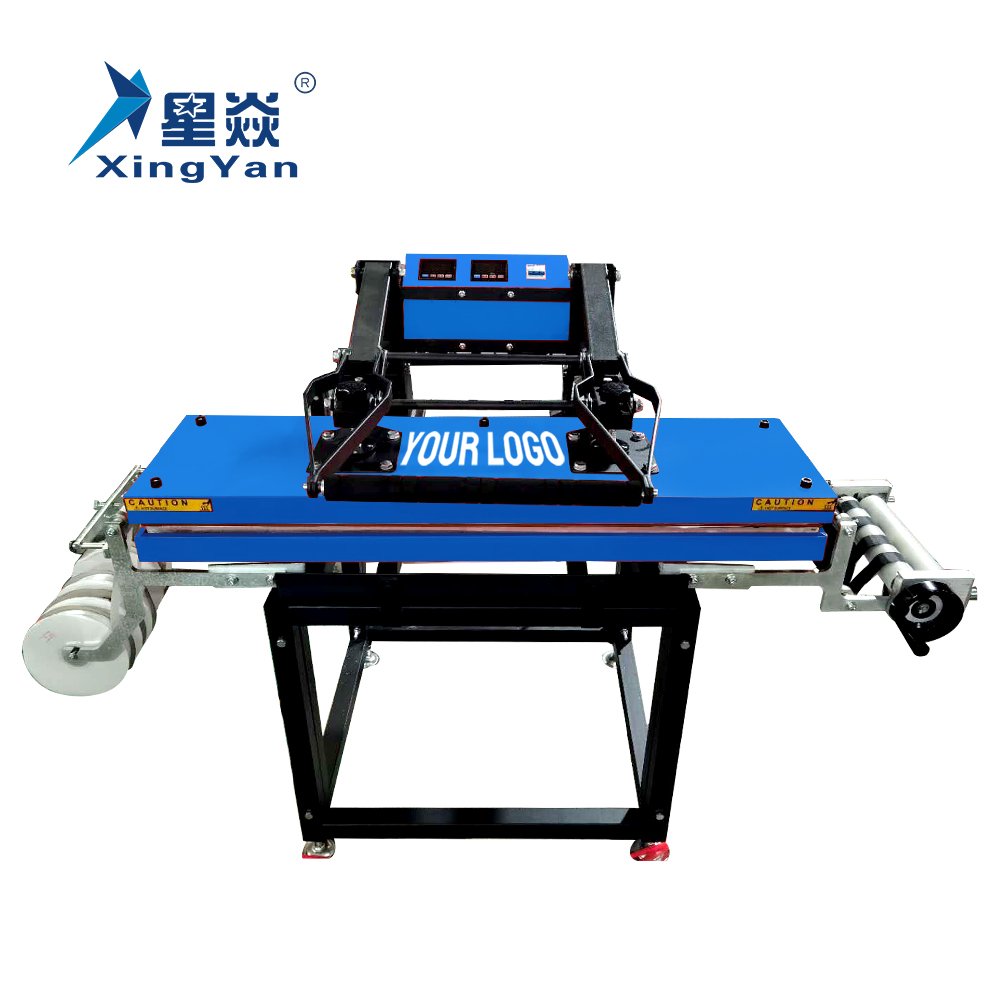 Xingyan 25*100cm Upper And Lower Double Heating Plate Rotary Lanyard Heat Press Machine For Sublimation Ribbon Transfer Printing