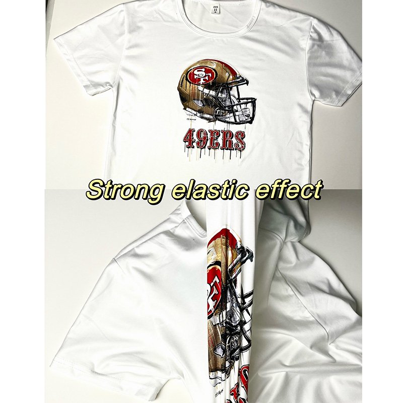 custom Basketball rugby team logo labels Screen printed vinyl printed packaging T-shirt DTF film heat Transfer