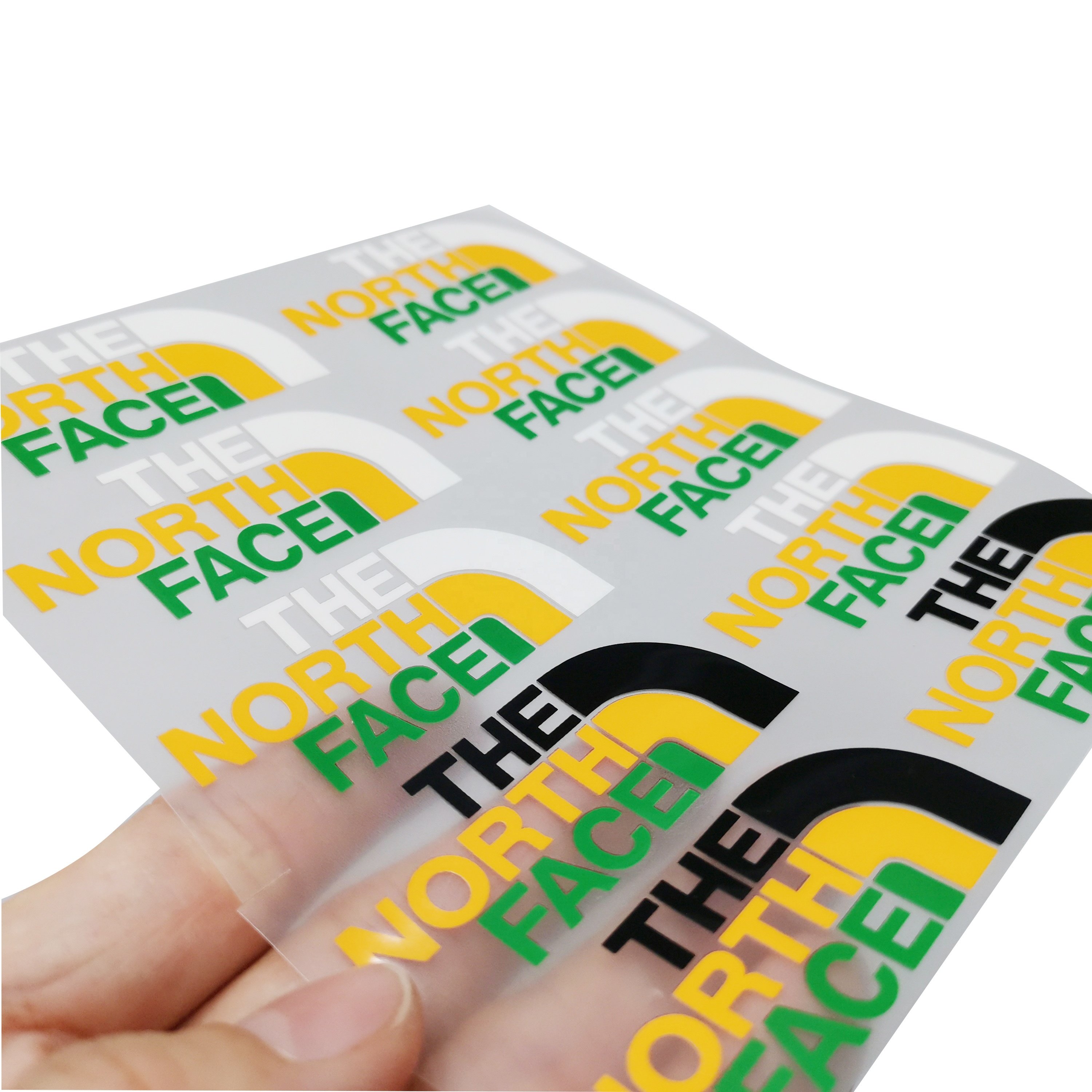 Wholesale Factory Supply Iron Silicone Silica Gel Thick Plate 3D Raised Hot Stamp PET Label Heat Transfer Labels Polo Shirts