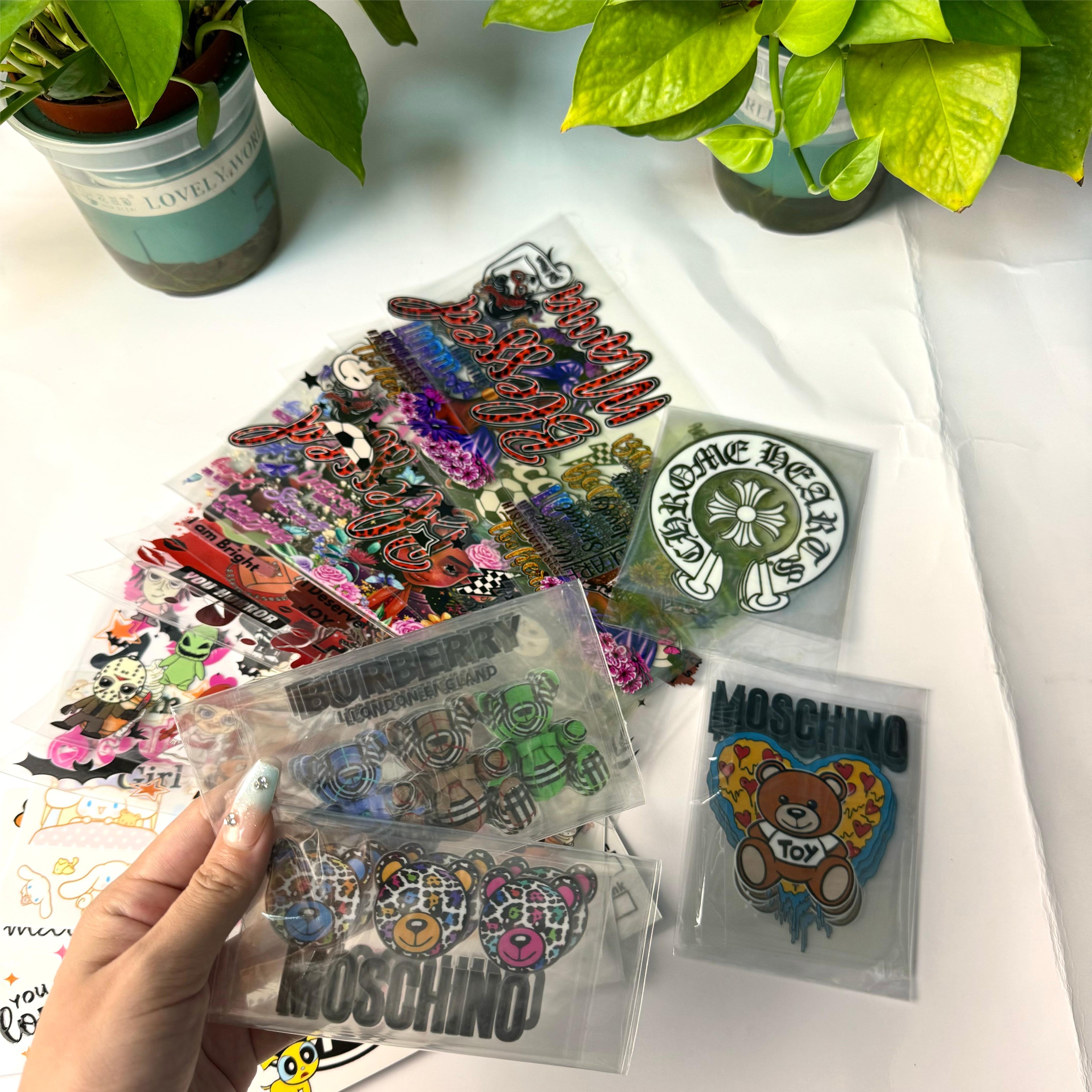 Custom 16oz UV DTF Cup Packaging Water Transfer Printing Sticker Tumblers Mugs Bottles Heat Transfer PET Plastic Washable