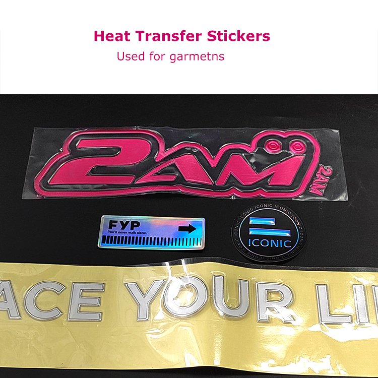 Custom High Quality Flex 3D Thick Silicone Heat Transfer Thermal Stickers For T-Shirts Clothes