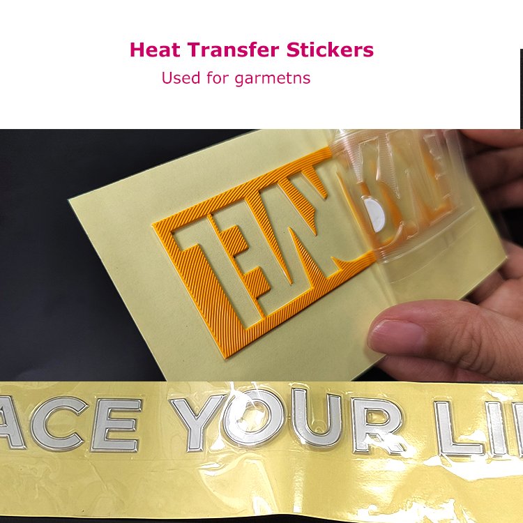 Custom High Quality Flex 3D Thick Silicone Heat Transfer Thermal Stickers For T-Shirts Clothes