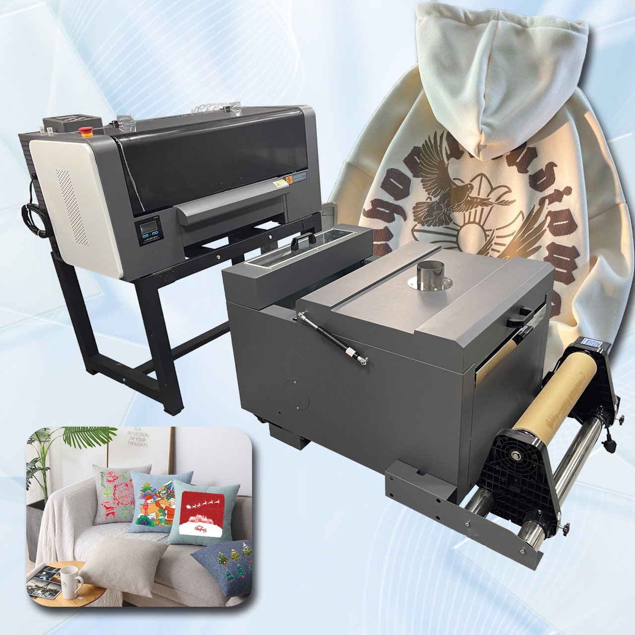 A3 DTF inkjet printer set heat transfer t-shirt printing machine direct to film printer with XP600/I3200 print head