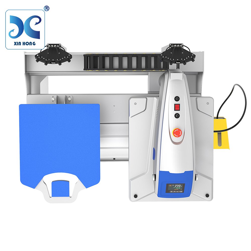 Electric Double Station Automatic Tshirt Printing Transfer Sublimation Heat Press Machine 16x20 With Moveable Stand