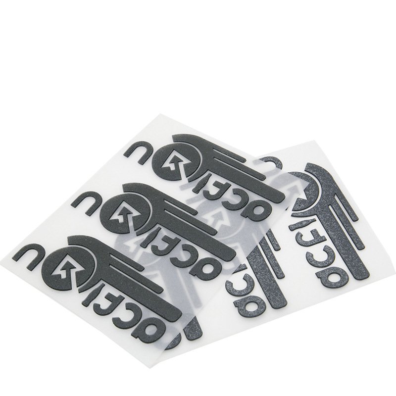 Custom High Density 3D Logo Heat Transfer Label Rubber Silicone Waterproof Print For Iron-On Application Use On T-Shirts & Cups