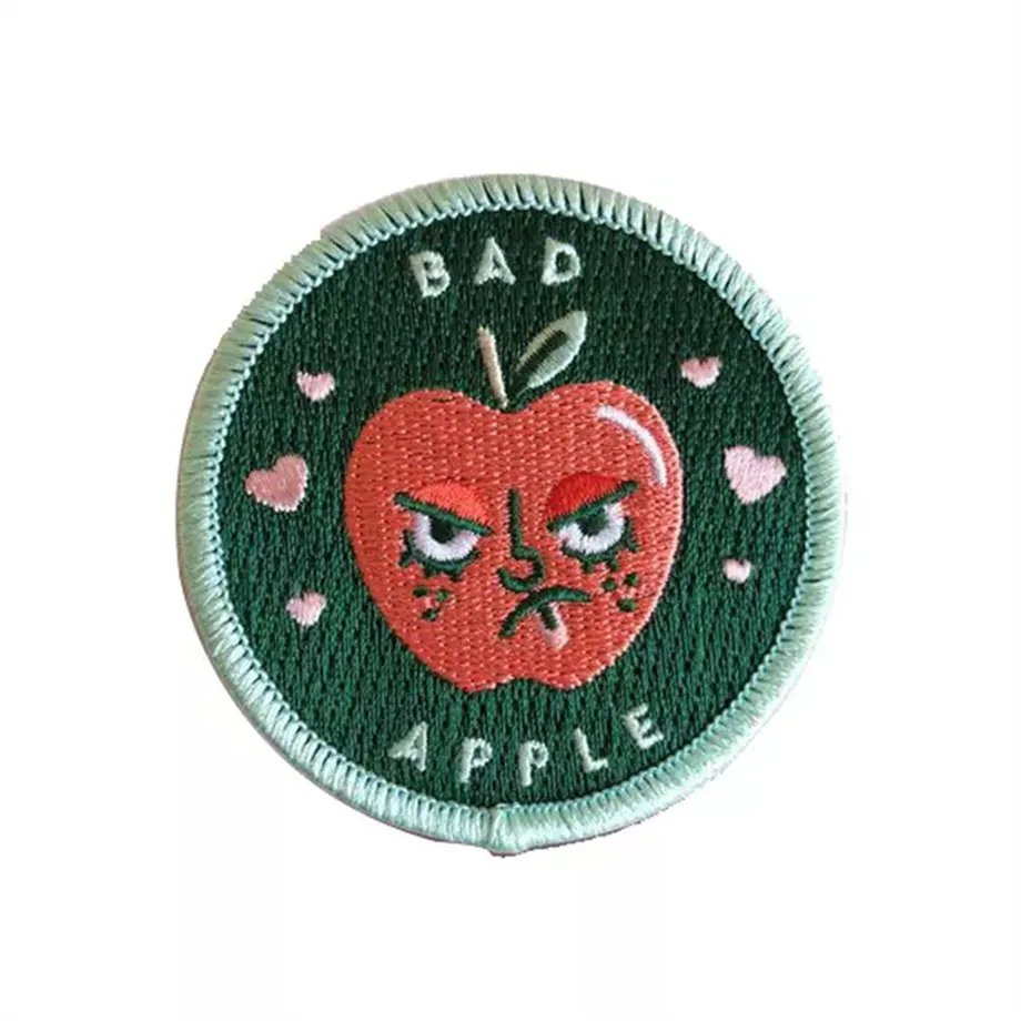 Personalized logo badge Heat transfer printing with embroidery combine iron on custom logo patch embroidery patches